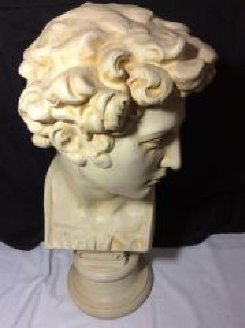 Plaster Greecian Head Bust 28 ' H x 12' Sq (1 of 4)