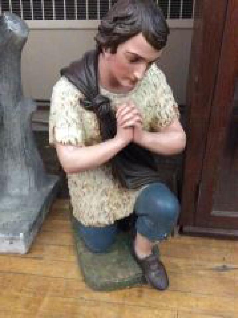 Plaster Shepard 2.5 foot tall, hand painted (1 of 3)