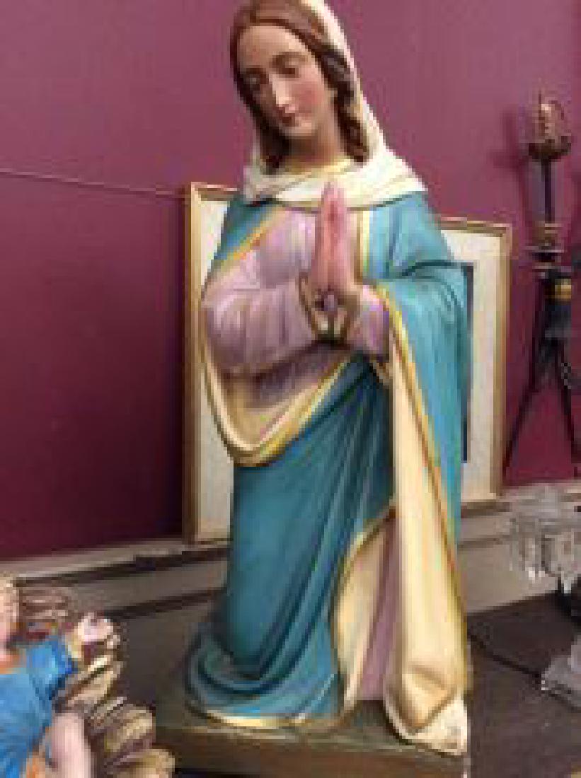 Plaster Mary Statue, 2.5 feet tall, hand painted (1 of 4)