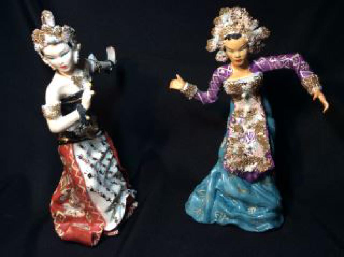 2 Oriental Kitch Dancers 10" tall (each) (1 of 5)
