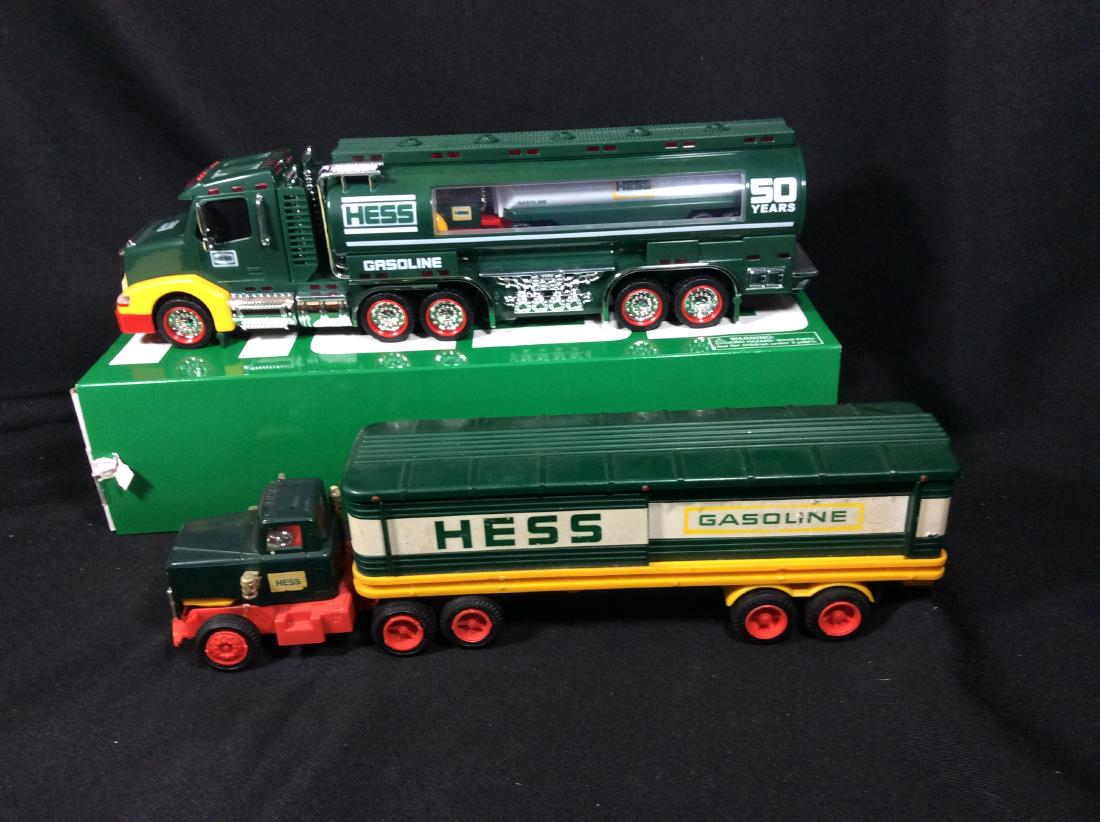 (2) Hess Gasoline Tractor Trailers 1 is 50 Year 2014 in: 1 is 50 Year 2014 in org. box