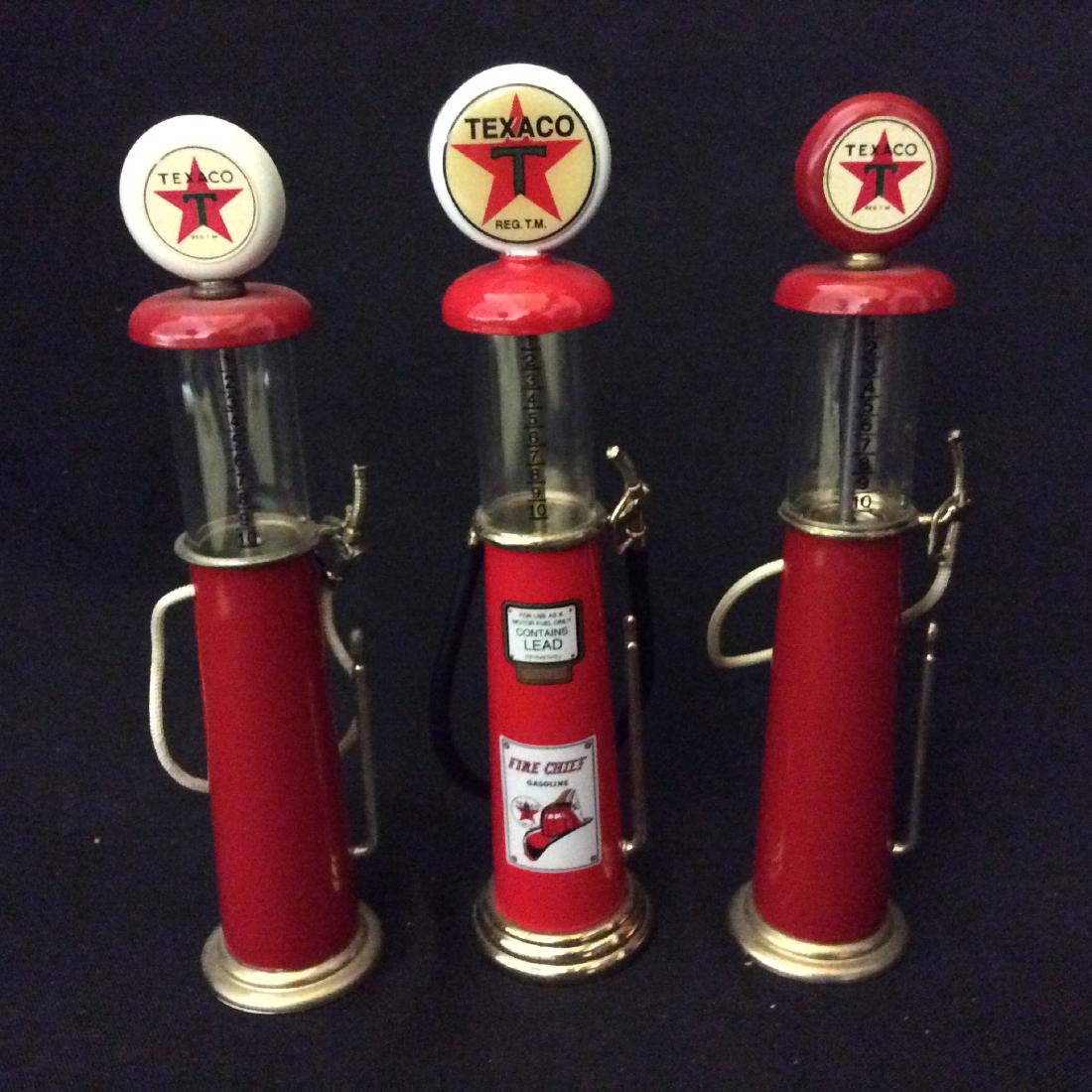 (3) Texaco Gas Pumps- 8' tall: .