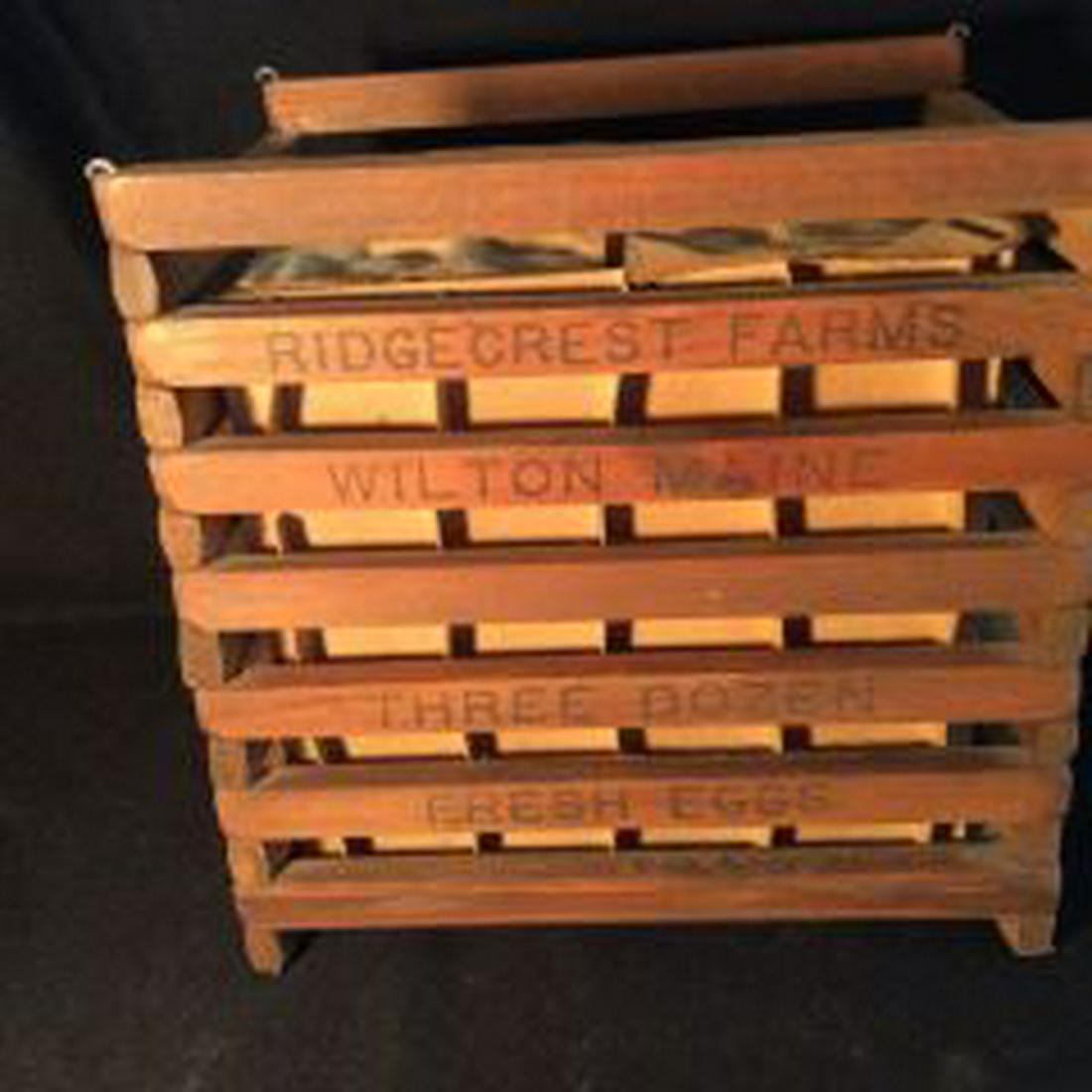 Egg Crate- Rider Crest Farms- holds 3 dozen eggs 9": 9" height by 9.5" length by 7.5" depth
