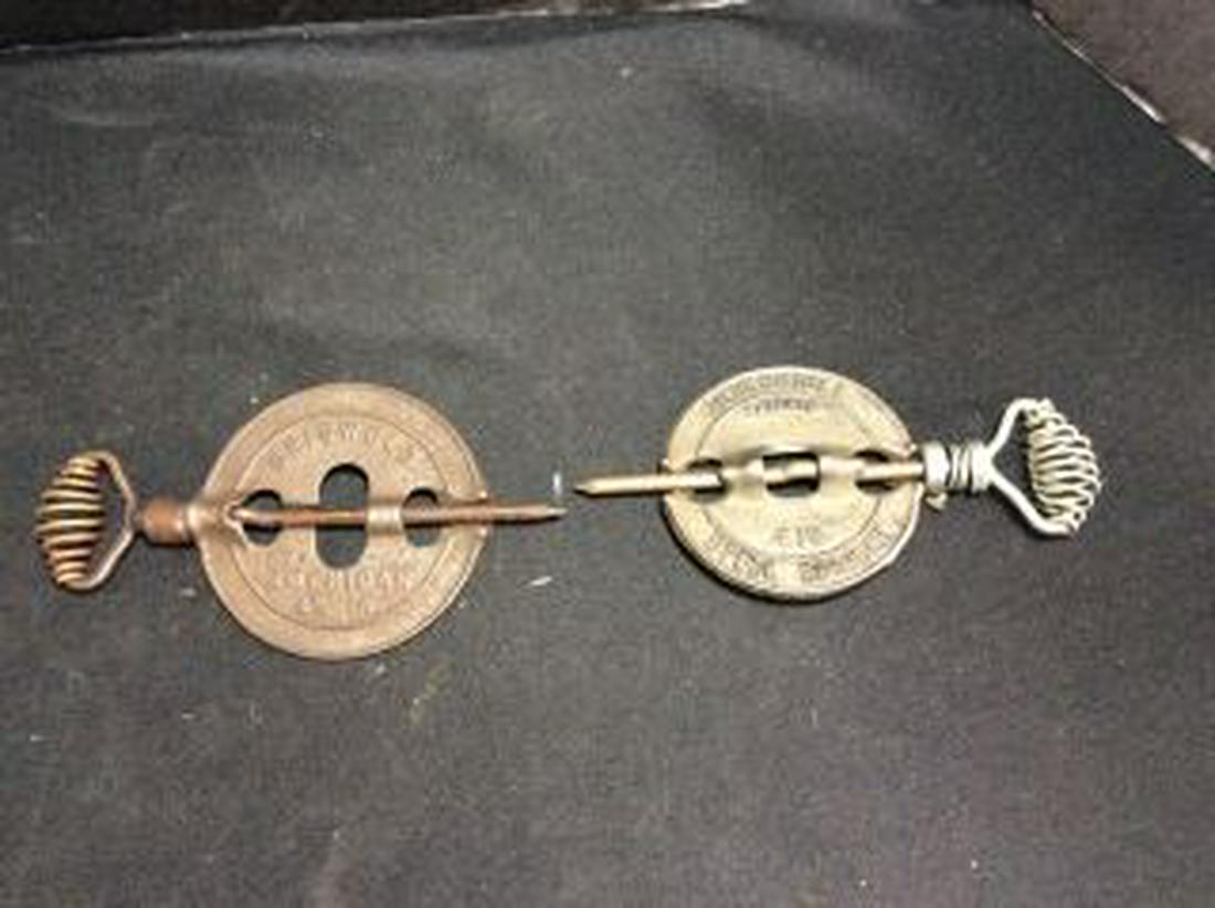 Griswold Reversible Steel Spindles (2) one is 4 inches: one is 4 inches & one is 4.5 inches