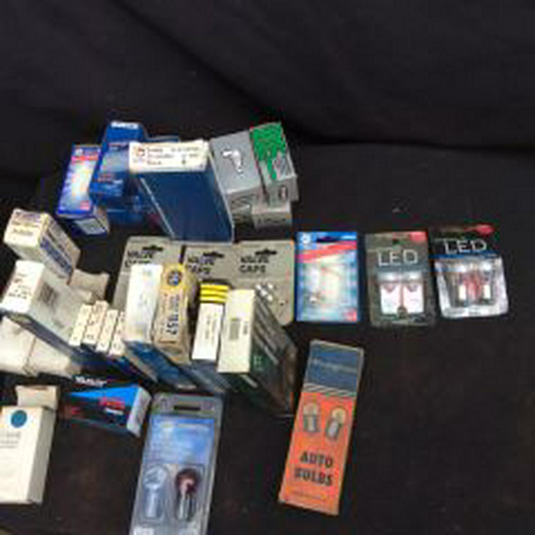Assorted Bulbs & Valve Caps: .