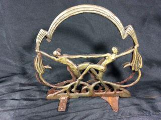 Art Deco Magazine Rack This piece is iron and measures (1 of 5)