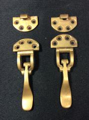 Early Brass Refridgerator Door Latches each measures: each measures 5.5" x 2"