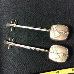 Pair of 950 Sterling Guitar Salt & Pepper Shakers (1 of 5)