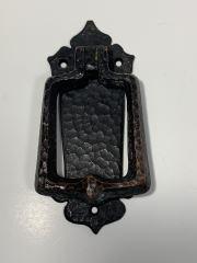 Antique Bronze Door Knocker This is a hand made piece,: This is a hand made piece, all brass one pin on swing. Measures 6 inches height by 3 inches accross.
