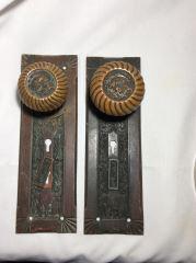 Victorian Serpentine Door Knobs - Pair each measures 9": each measures 9" x 3"