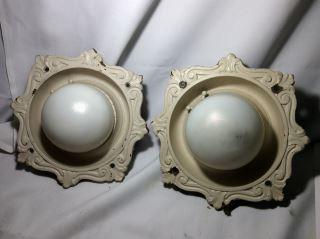 Railroad Brass Ceiling Caps w/ Domes each measures: each measures appr. 8.5" diameter
