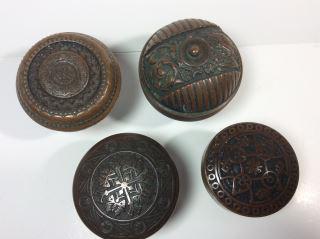 Brass Victorian Doorknobs (4) Very Ornate & each is: Very Ornate & each is over 100 yrs old