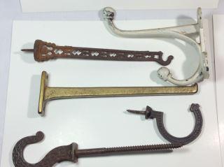 Vintage Coat & Hat Hooks (5): .