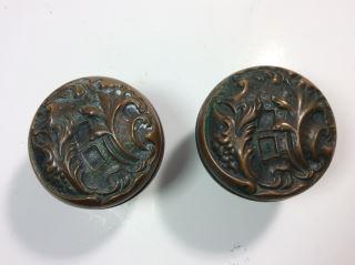 Set of Victorian Brass Doorknobs: .