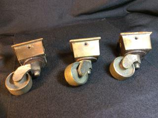 Brass Castors For a Baby Grand Piano (3) 3 for 1 price: 3 for 1 price