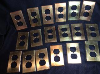 Brass Outlet Covers, 1930's (21 total): .