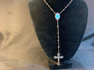 Sterling Rosary Enamel overlay on center & all sterling (1 of 3)