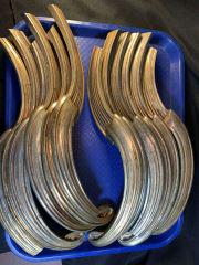 1970's Designer Brackets (12) Made of Aluminium: Made of Aluminium
