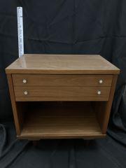 1960's Danish Modern End Table Has Pearl and brass (1 of 3)