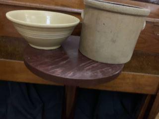 Watts Bowl & Stoneware Crock w/ Handles (1 of 5)