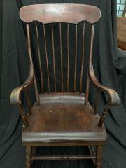 Antique Rocker with Shovel Seat Carpet cutter rocker: Carpet cutter rocker foot.