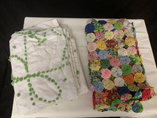 Victorian Ringlet Quilt with Chenile Bed Coverlet Quilt (1 of 4)