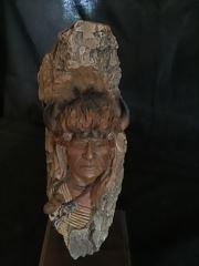 Brave Buffalo Sculpture H 10in, W 3 1/2in (1 of 2)