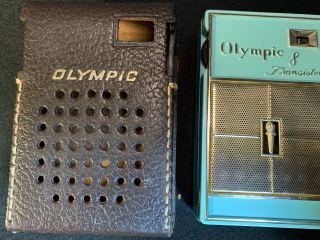 Olympic 8 Transistor Radio Org. Leather carrying case (1 of 6)
