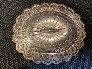 Sterling Belt Buckle American Indian Hand Made (1 of 3)