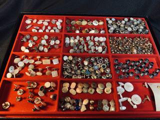 Cufflinks & Button Collection Loaded Tray (1 of 7)