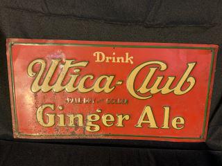 Drink Utica - Club Sign tin sign, height 12, length: tin sign, height 12, length 23.5"
