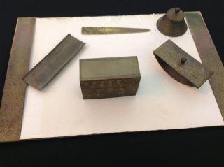 Roycroft Desk Set Brass w/ popular Roycroft design (1 of 11)