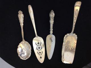 Ornate Serving Pieces  (4) 1 has sterling handle (1 of 10)