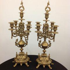 Candleabras Ornate Brass Victorian Style (2) Still have (1 of 9)