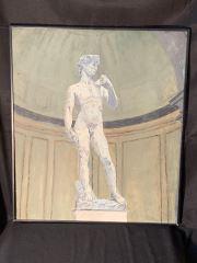 James Knoll "In His Image & Likeness" Art of: Art of Michelangelo's "David", frame is height 31", length 26.5".