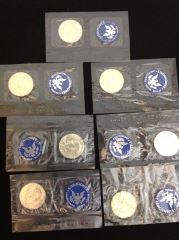 Uncirculated Eisenhower Silver Dollars (9) 1971-74 9 (1 of 8)