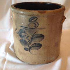 3 Gallon Stoneware Crock slight chips at mouth, Nice (1 of 8)