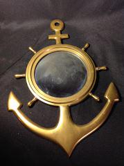 Brass Surrounded Anchor Mirror measures 19" x 13" (1 of 4)