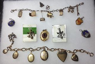 2  Charm Bracelets w/ Additional Sterling Charms 1 (1 of 3)