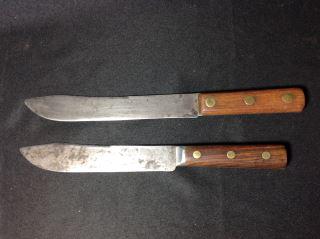 Butcher's Knives Larger Knife is 15" long w/ 10" blade: Larger Knife is 15" long w/ 10" blade