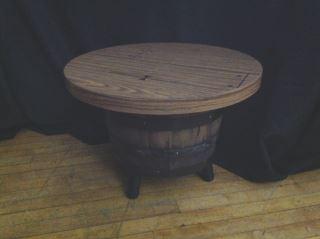 Whiskey Barrel End Table Whiskey Barrel Base! Measures (1 of 3)