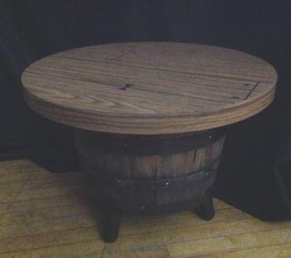 Whiskey Barrel End Table Whiskey Barrel Base! Measures (1 of 3)