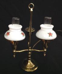 Mini Princess Lamp w/ Hand Painted Shades Lamp Measures (1 of 2)