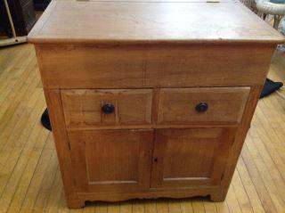 Primitve Pine Kitchen Cupboard 33" tall x 18" deep x (1 of 6)