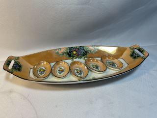 Noritake Salts & Serving Dish - 5 Salts Hand Painted, (1 of 6)