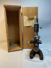 Atcho Microscope in Box microscope measures 8" tall: microscope measures 8" tall