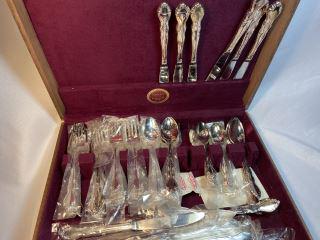 Flatware Set by Supreme Cutlery in Case Silver Plated, (1 of 2)
