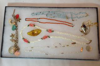 Vintage Costume Jewelry Coral & Fresh Water Pearls (1 of 3)