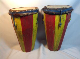 Early Congo Drums - Hand Painted Original (1 of 6)
