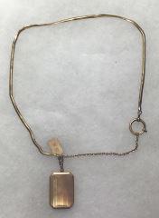 Gold Filled Picture Locket on Watch Chain! .: .